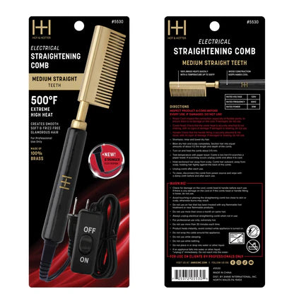 Hot & Hotter Electrical Straightening Comb 500 Degrees Extreme High Heat
