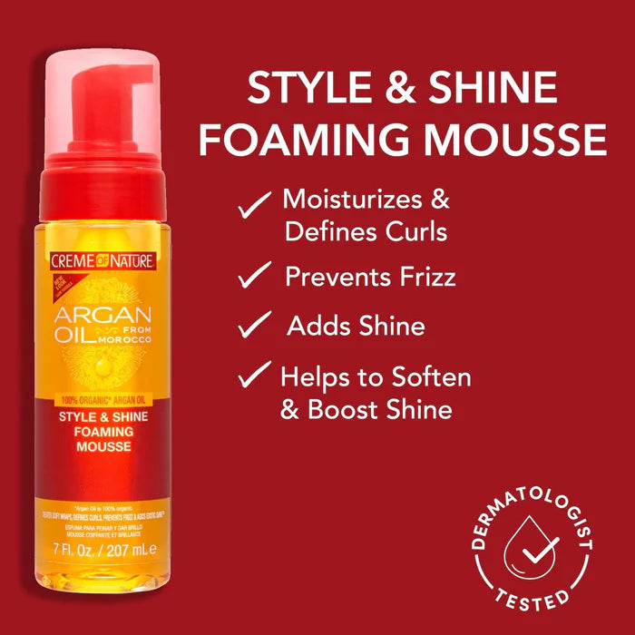 Creme Of Nature Argan Oil Styling & Shine Foaming Mousse