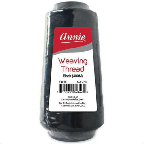 Annie Weaving Thread 400 Meters, 1 Count, Black